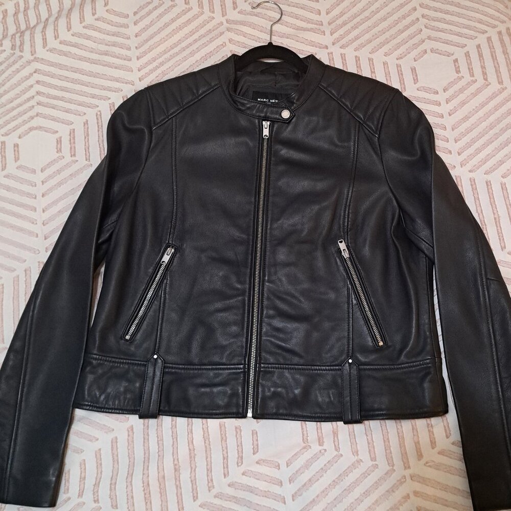 NEW! XL Marc New York Andrew Marc 100% Genuine Leather Racer Moto Jacket